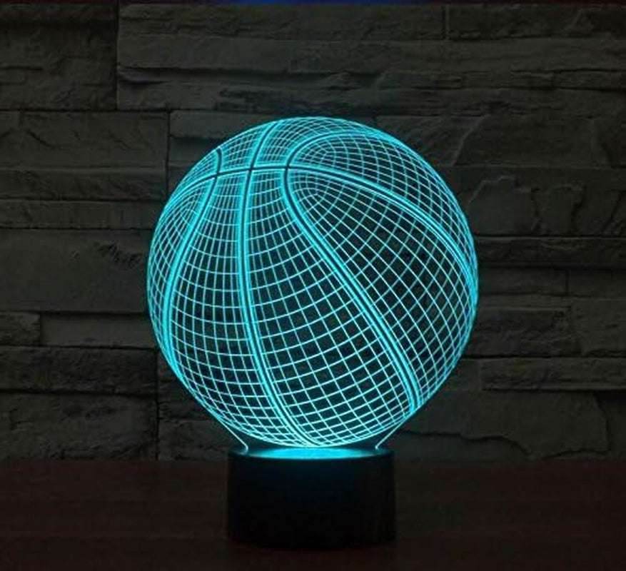 3D Illusion Lamp Sport Basketball Modern Led Touch Lamp Desk Light (Color: Multicolor)