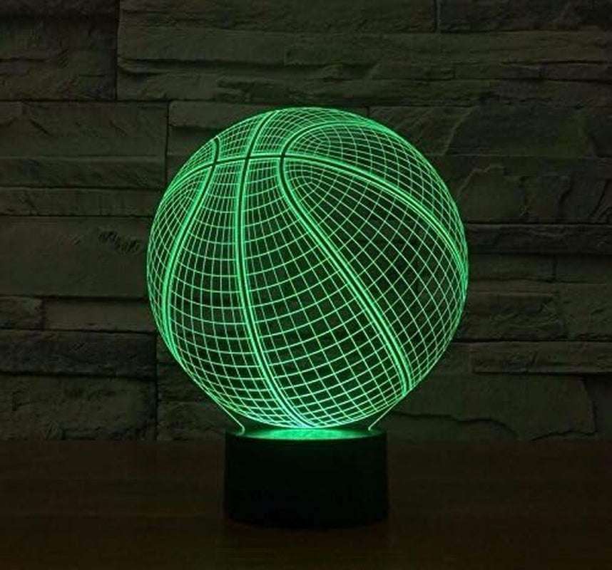 3D Illusion Lamp Sport Basketball Modern Led Touch Lamp Desk Light (Color: Multicolor)