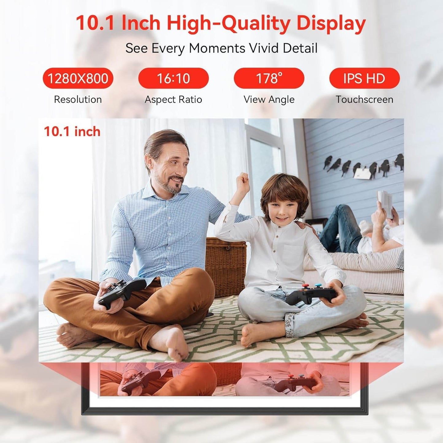 Frameo 10.1 Inch Digital Picture Frame, Smart Wifi Digital Photo Frame with 32G Memory, HD Touch Screen, Auto-Rotate, Slideshow, Easy Setup, Share Photos and Videos Anywhere