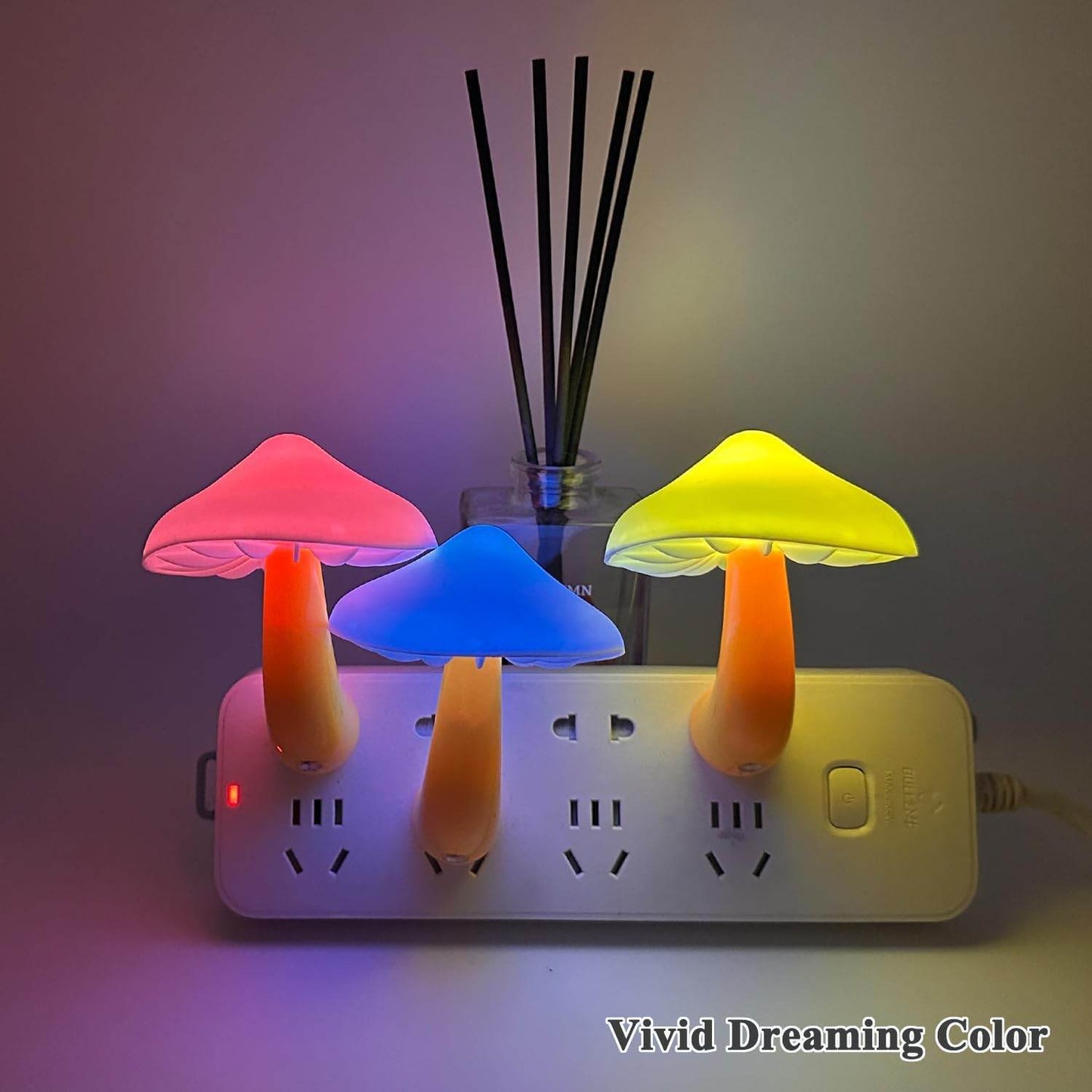 Sensor LED Night Light, Color Changing Mushroom Night Light Plug-In Wall Based Lamp, Gift for Kids Adults, Cute Mushroom Nursery Light for Bedroom, Bathroom, Kitchen, Hallway and Stairs