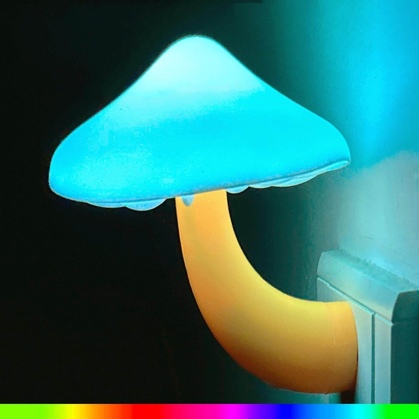 Sensor LED Night Light, Color Changing Mushroom Night Light Plug-In Wall Based Lamp, Gift for Kids Adults, Cute Mushroom Nursery Light for Bedroom, Bathroom, Kitchen, Hallway and Stairs