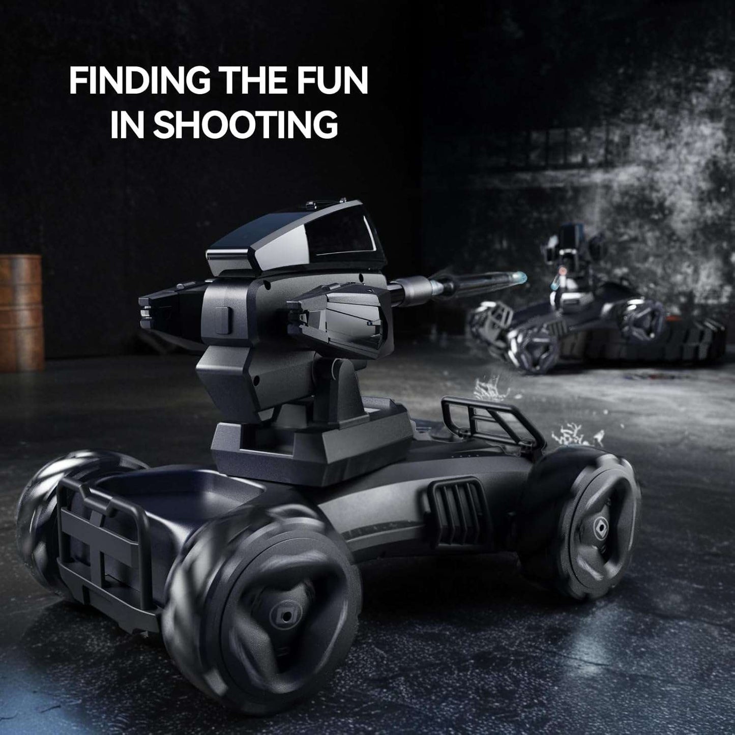 V997 Remote Control Monster Truck, Large Water Battle 4X4 RC Car with Programming, 120Mins Play Time All Terrain RC Drift Car, Educational Toys for Kids Age 14+ (Black)