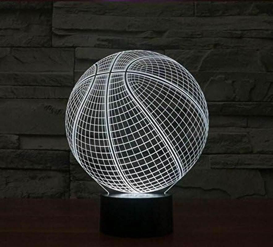 3D Illusion Lamp Sport Basketball Modern Led Touch Lamp Desk Light (Color: Multicolor)