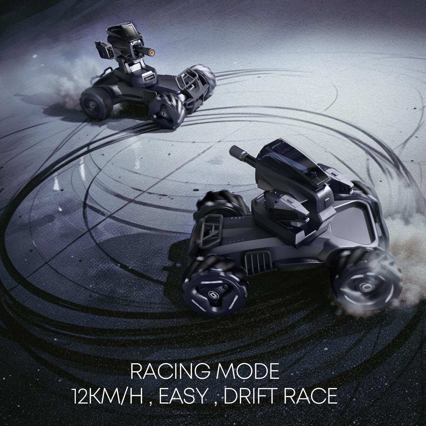 V997 Remote Control Monster Truck, Large Water Battle 4X4 RC Car with Programming, 120Mins Play Time All Terrain RC Drift Car, Educational Toys for Kids Age 14+ (Black)