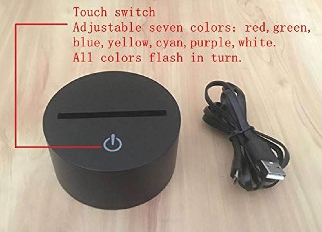 3D Illusion Lamp Sport Basketball Modern Led Touch Lamp Desk Light (Color: Multicolor)