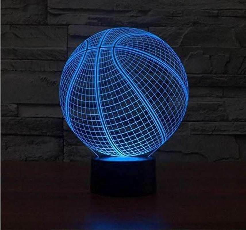 3D Illusion Lamp Sport Basketball Modern Led Touch Lamp Desk Light (Color: Multicolor)