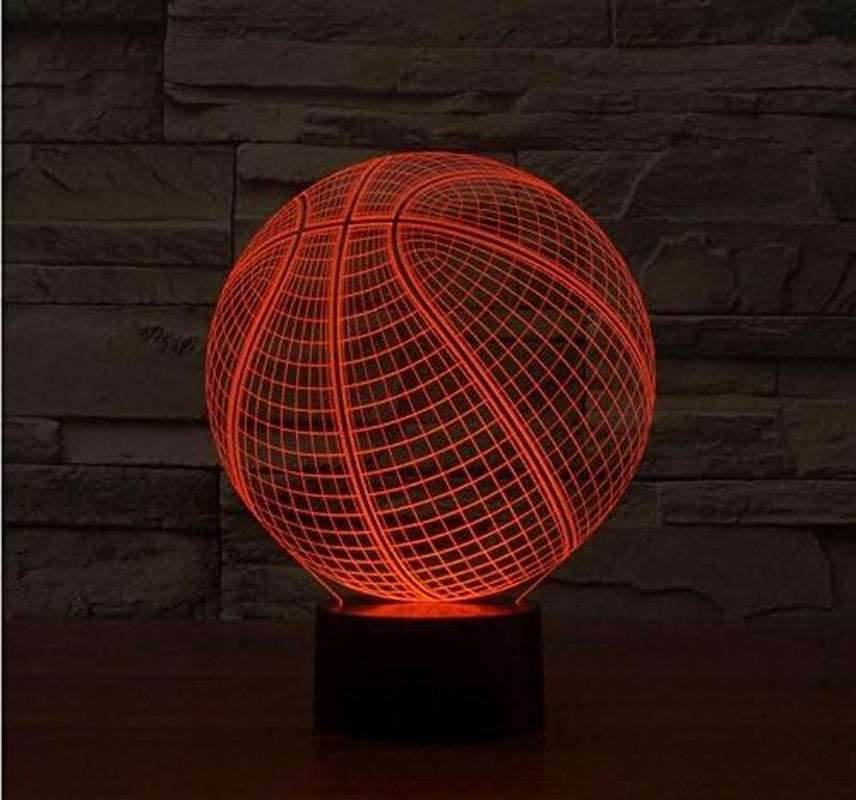 3D Illusion Lamp Sport Basketball Modern Led Touch Lamp Desk Light (Color: Multicolor)