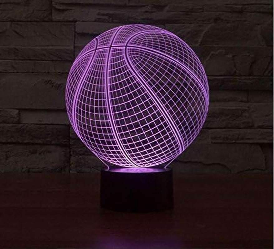 3D Illusion Lamp Sport Basketball Modern Led Touch Lamp Desk Light (Color: Multicolor)