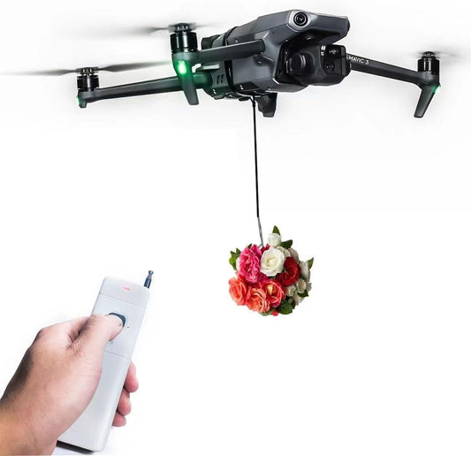 Universal Drone Airdrop System, Release Device, Payload Clip, Airdropper, Fish Bait Delivery Device , Drone Accessories, Compatible with DJI Mavic Mini 4 Pro, Mini 3, Mini 2, Air 2, Air 2S, Air 3, Mavic 3, Mavic 2, Spark (Airdrop Device) Default Title