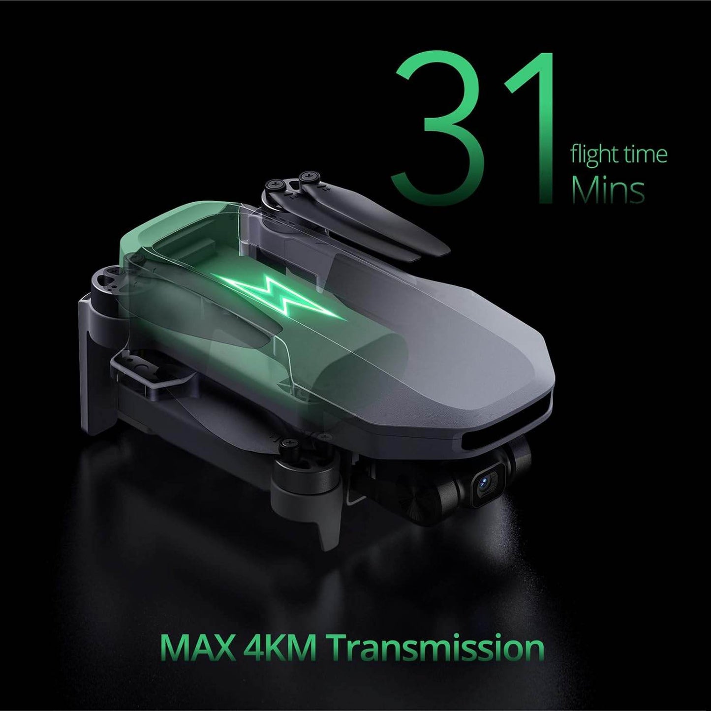 Potensic ATOM SE GPS Drone with 4K EIS Camera, under 249G, 62 Mins Flight, 4KM FPV Transmission, Brushless Motor, Max Speed 16M/S, Auto Return, Lightweight and Foldable Drone for Adults, Beginner