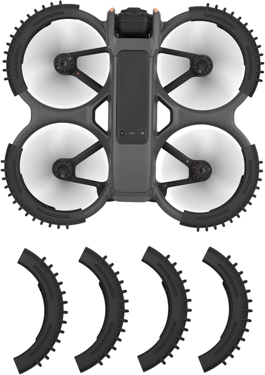 Avata 2 Propeller Guard Protector for DJI Avata 2 Drone Protective Bumper Anti-Collision Shockproof Prop Protector for DJI Avata 2 Accessories Black