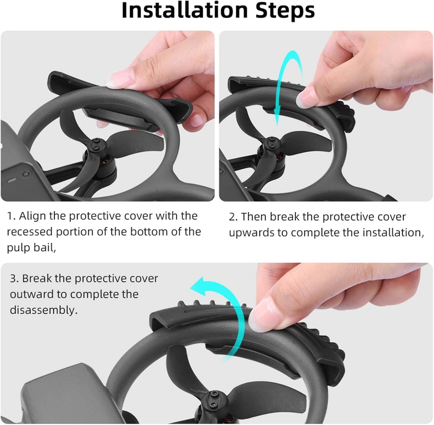 Avata 2 Propeller Guard Protector for DJI Avata 2 Drone Protective Bumper Anti-Collision Shockproof Prop Protector for DJI Avata 2 Accessories