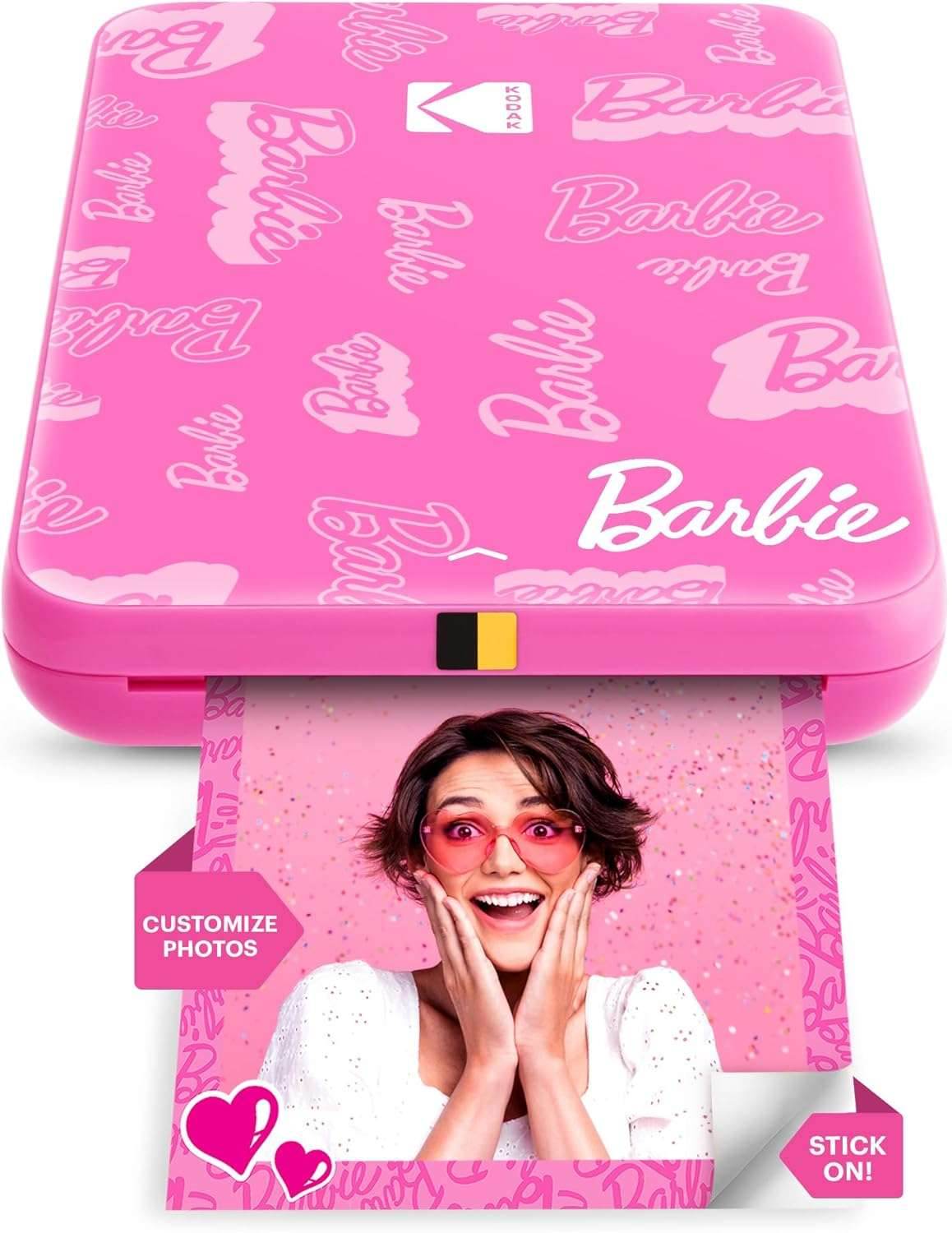KODAK Step Instant Smartphone Photo Printer - Portable Mini Color Wireless Mobile Printer - Zink 2X3” Sticky-Back Photos - Bluetooth Compatible with Ios & Android Devices - Fun Editing App - White Barbie Signature Printer