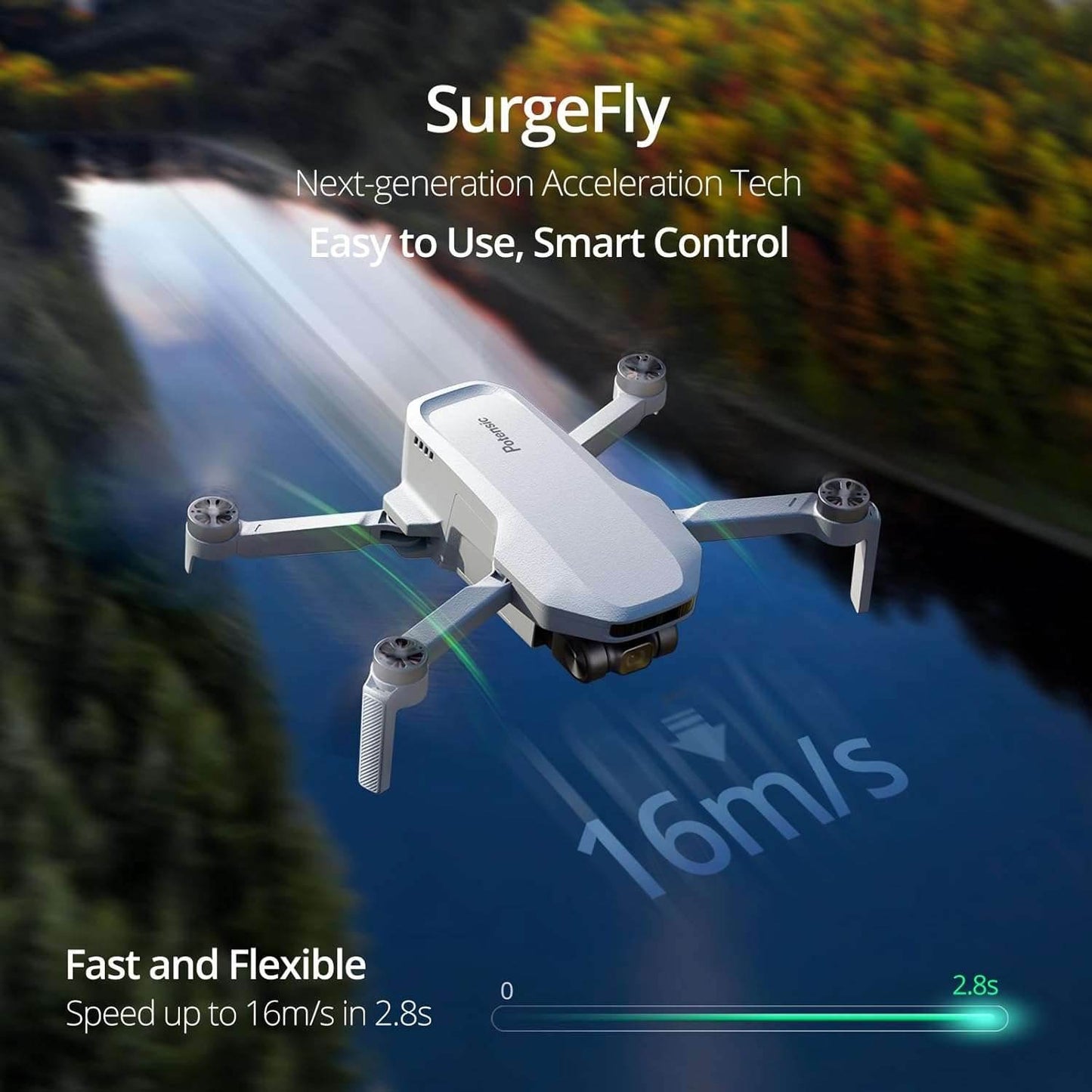 Potensic ATOM SE GPS Drone with 4K EIS Camera, under 249G, 62 Mins Flight, 4KM FPV Transmission, Brushless Motor, Max Speed 16M/S, Auto Return, Lightweight and Foldable Drone for Adults, Beginner
