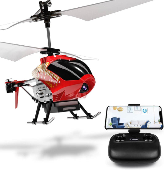 Cheerwing U12S Mini RC Helicopter with Camera Remote Control Helicopter for Kids and Adults Red