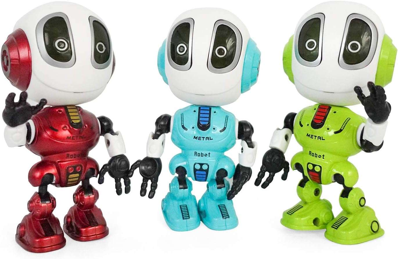 Talking Robot for Kids - Mini Robot That Repeats What You Say, Toys for 4-6 Year Old Girls and Boys, Stocking Stuffers (Red)