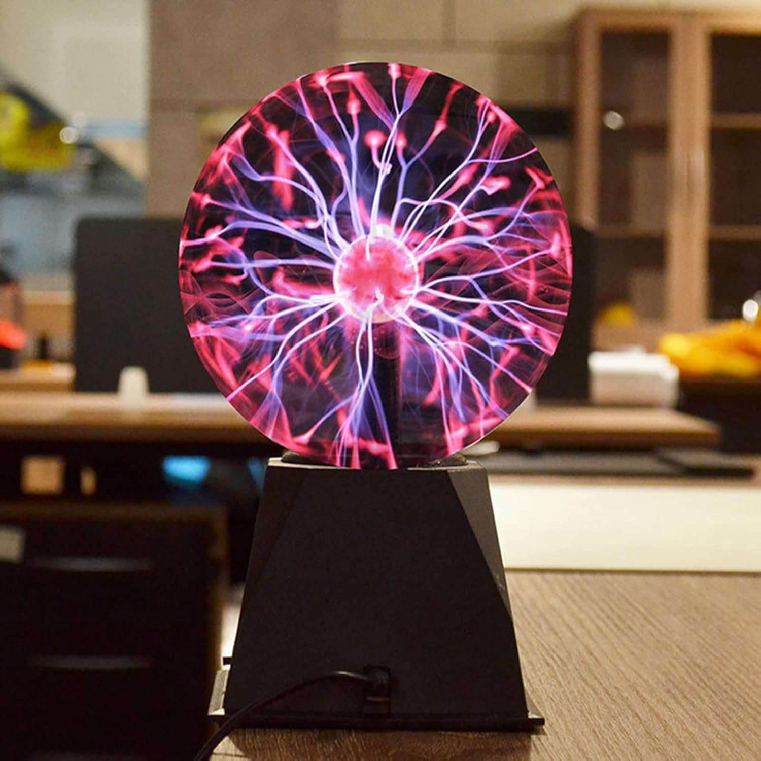 3 Inch Magic Plasma Ball, Touch Sensitive Purifying Air Thunder Lightning Lamp