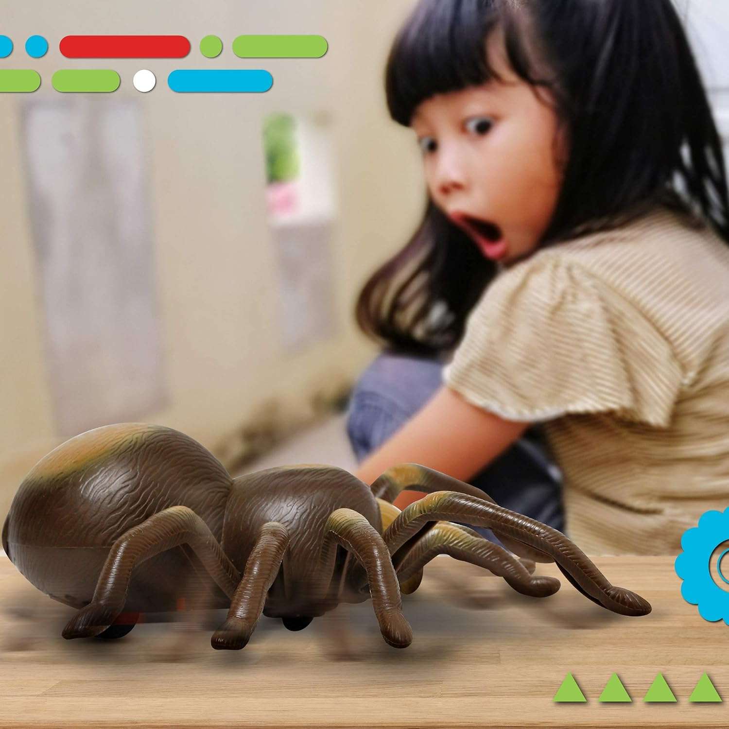 Discovery Kids RC Moving Tarantula Spider, Wireless Remote Control Toy for Kids, Great for Pranks and Halloween Decorations, Realistic Scurrying Movement, Glowing Scary Red LED Eyes