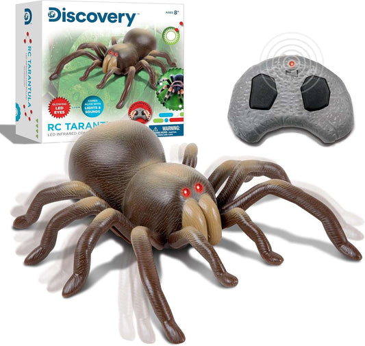 Discovery Kids RC Moving Tarantula Spider, Wireless Remote Control Toy for Kids, Great for Pranks and Halloween Decorations, Realistic Scurrying Movement, Glowing Scary Red LED Eyes Default Title