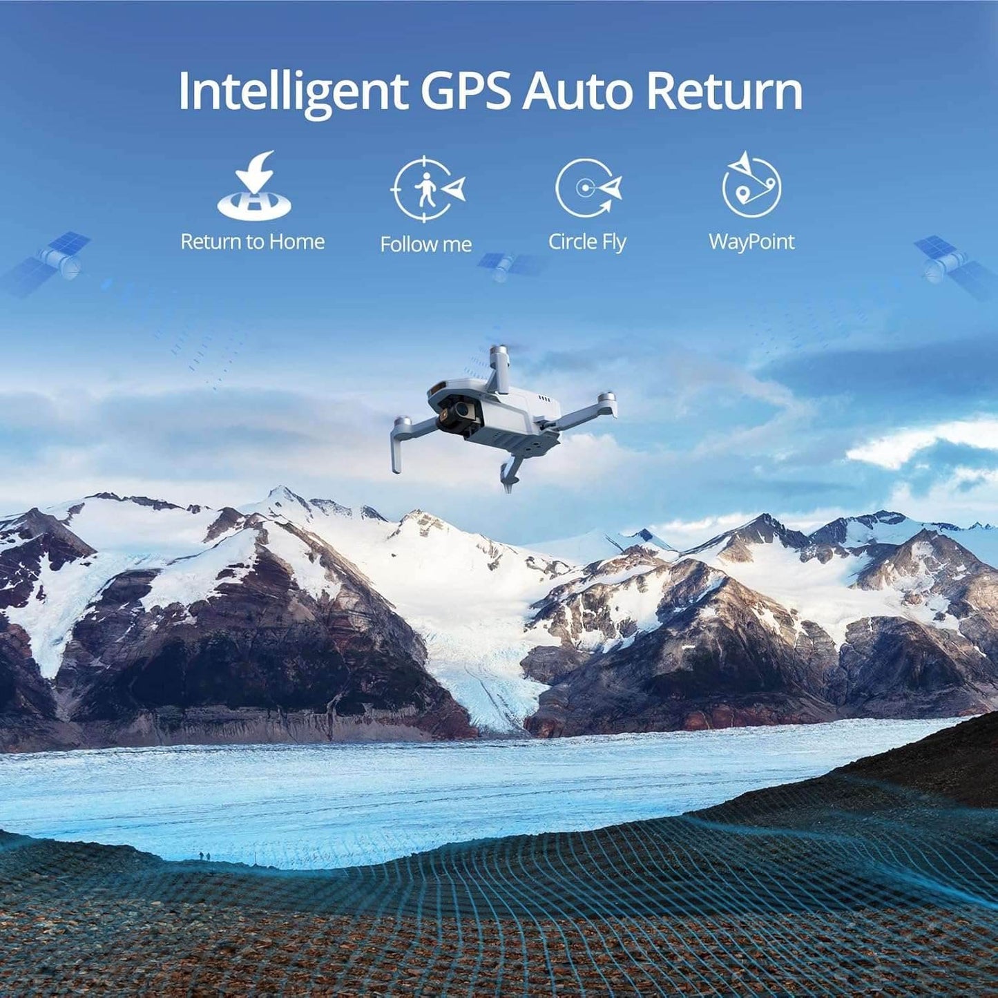 Potensic ATOM SE GPS Drone with 4K EIS Camera, under 249G, 62 Mins Flight, 4KM FPV Transmission, Brushless Motor, Max Speed 16M/S, Auto Return, Lightweight and Foldable Drone for Adults, Beginner