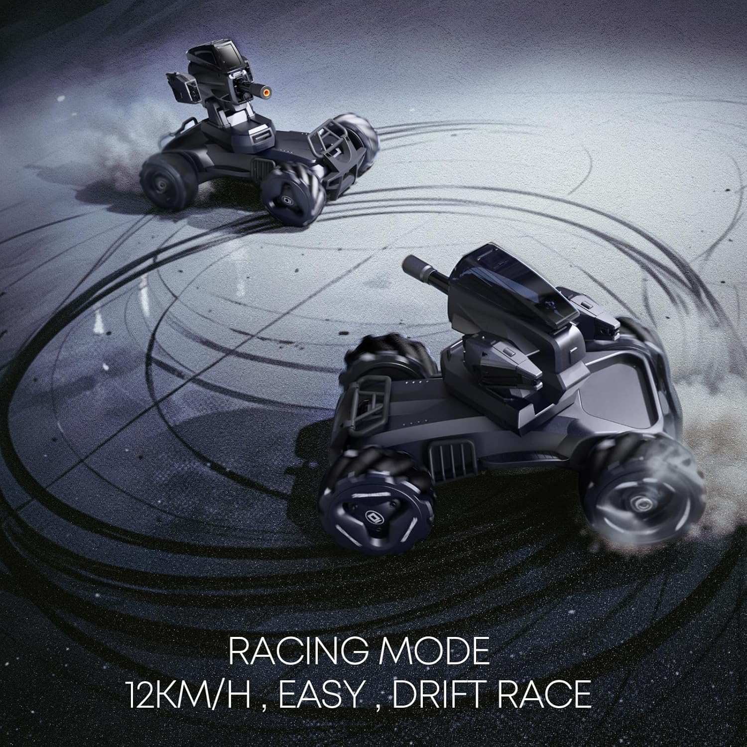 V997 Remote Control Monster Truck, Large Water Battle 4X4 RC Car with Programming, 120Mins Play Time All Terrain RC Drift Car, Educational Toys for Kids Age 14+ (Black)