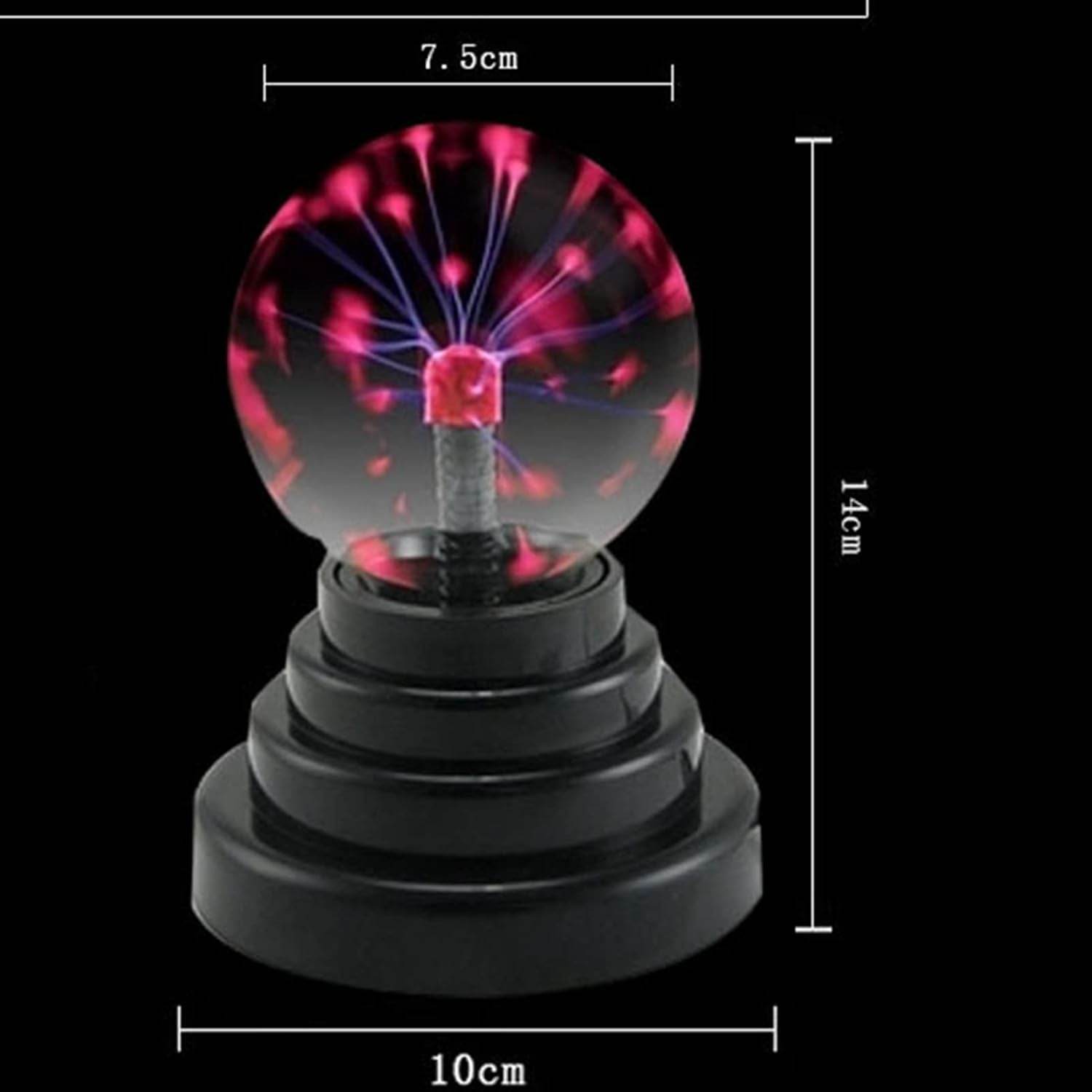 3 Inch Magic Plasma Ball, Touch Sensitive Purifying Air Thunder Lightning Lamp