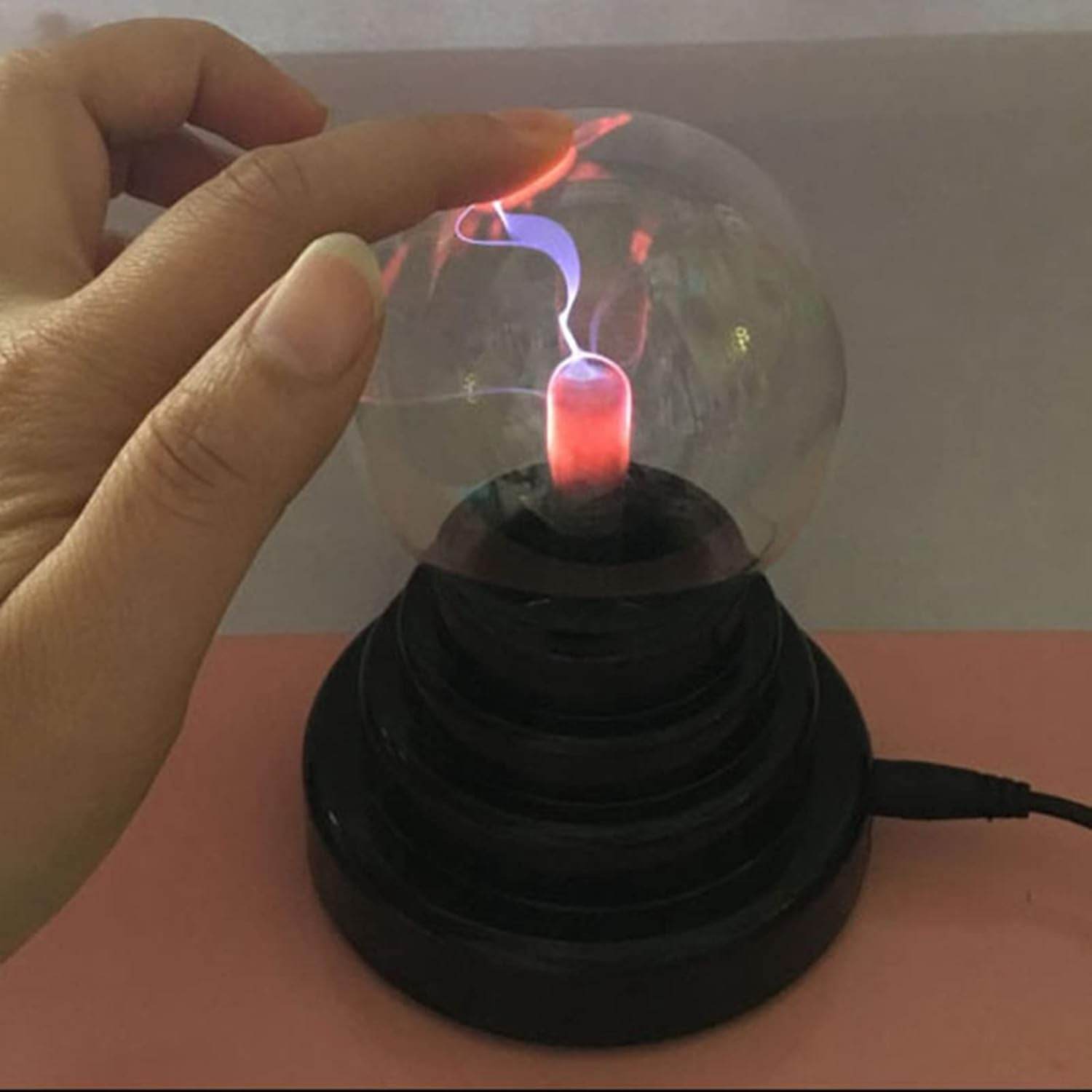 3 Inch Magic Plasma Ball, Touch Sensitive Purifying Air Thunder Lightning Lamp