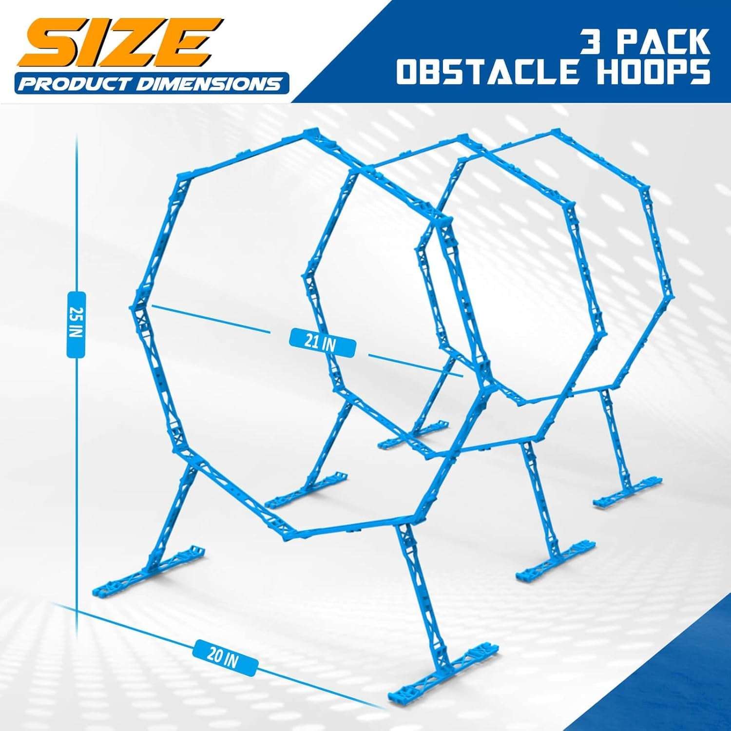 Drone Obstacle Course, Includes 3 Pack Easy to Build Obstacle Hoop, FPV Racing Drone Loop Gate, Suitable Competition RC FPV Racing of Drones or Model Aircraft Games for Age 6-12 Kids or Adults