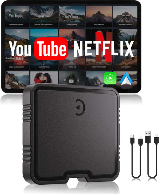 Wireless Carplay Adapter, 2025 Upgrade Support Netflix/Youtube/Tf Card Plug & Play Dongle with Apple Car Play Wireless Adapter Android Auto Wireless Adapter for Cars from 2015&Iphone Ios10+ Default Title